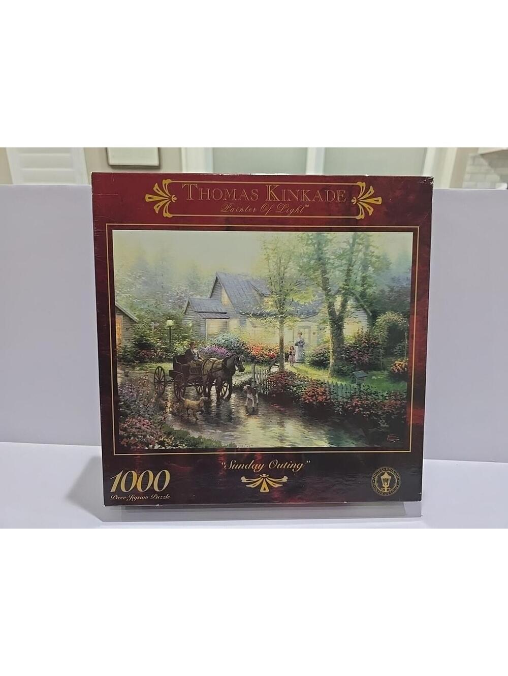 Vintage 1999 Thomas Kinkade Sunday Outing 1000 Pc Puzzle NEW Sealed Ceaco